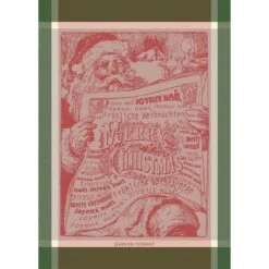 Torchon Pur Coton Journal Du Pere Noel