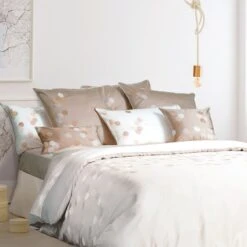 Housse De Couette Satin De Coton 120 Fils/cm² Angora Hexagones