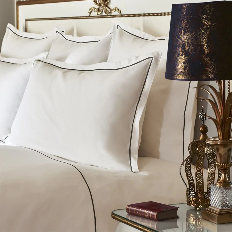 Lot H.couette +taies Satin De Coton 120 Fils/cm² Vert Bleu Palace Bourdon – Image 2