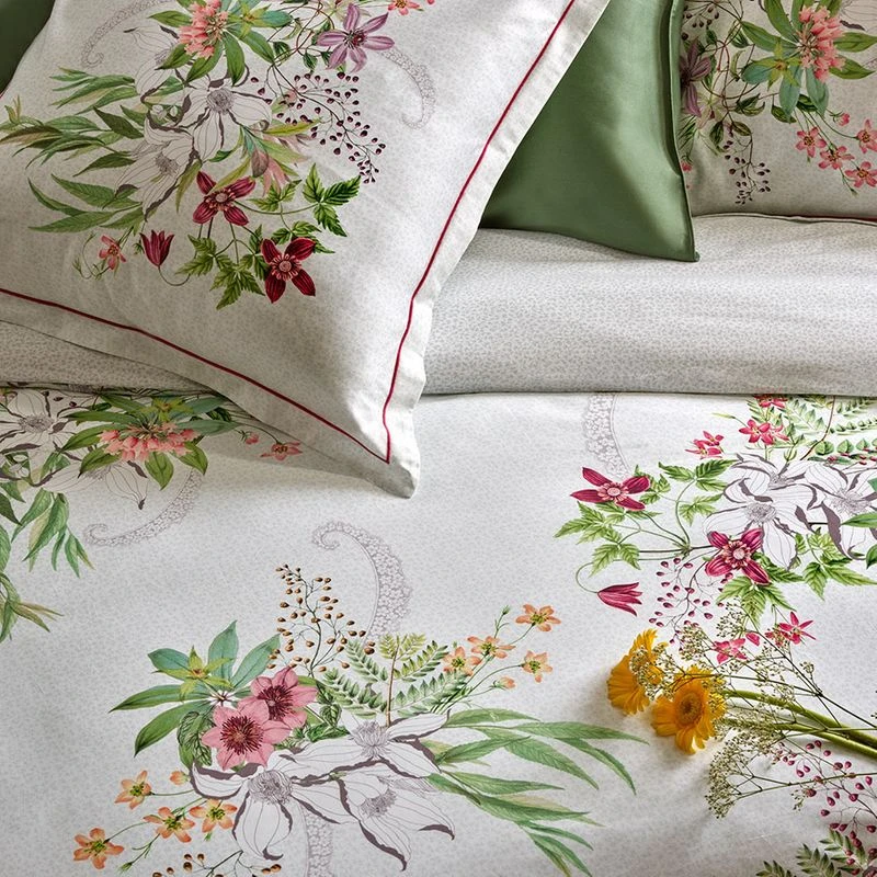 Housse De Couette Satin De Coton 120 Fils/cm² Printemps Clematites – Image 2