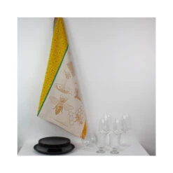 2 Torchons Miel Et Abeilles Ocre Garnier Thiebaut